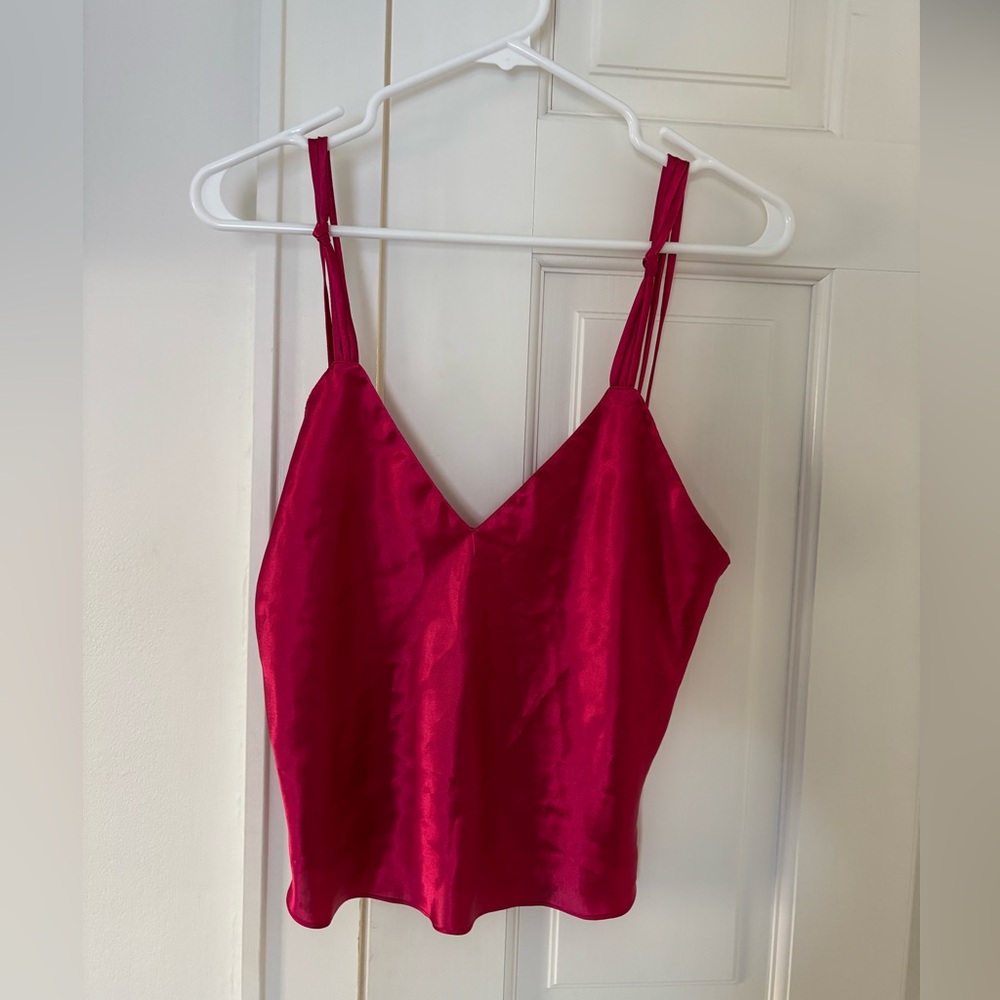 Vintage Victoria's Secret red Satin Lingerie top